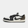 Nike Jordan Little Kids' Air Retro 1 Low Casual Shoes In White/black/dark Mocha