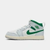 Nike Jordan Little Kids' Air Retro 1 Mid Casual Shoes In Summit White/pine Green/pure Platinum