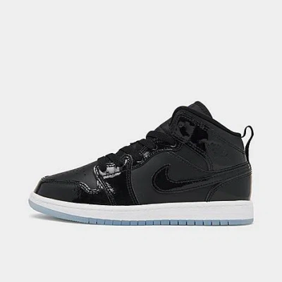 Nike Jordan Little Kids' Air Retro 1 Mid Se Casual Shoes In Black/dark Concord/white