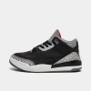 Nike Jordan Little Kids' Air Retro 3 Basketball Shoes In Black/fire Red/cement Grey/sail