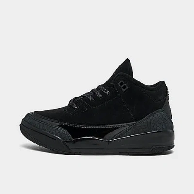 Nike Jordan Little Kids' Air Retro 3 Basketball Shoes In Black/white/dark Charcoal