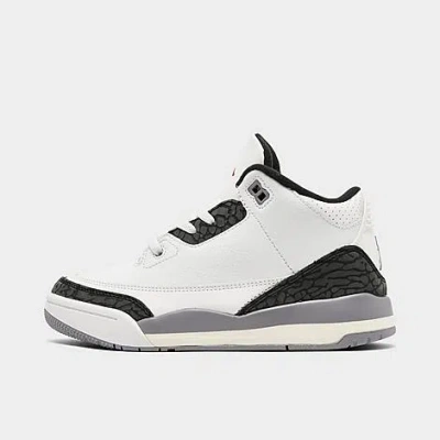 Nike Jordan Little Kids' Air Retro 3 Basketball Shoes In Summit White/fire Red/cement Grey/black 