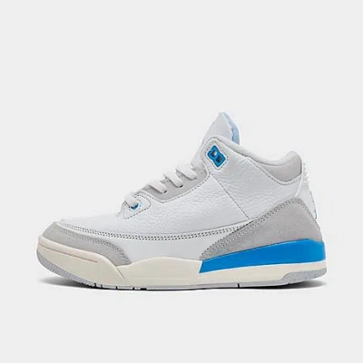 Nike Jordan Little Kids' Air Retro 3 Basketball Shoes In White/legend Blue/photon Dust/hydrogen Blue