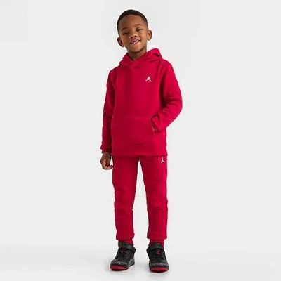 Nike Jordan Little Kids' Essentials Hoodie And Jogger Pants Set In Red