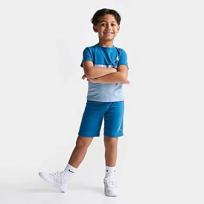 Nike Jordan Little Kids' Jumpman T-shirt And Shorts Set In Industrial Blue