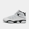 Nike Jordan Men's Air 6 Rings Basketball Shoes In White/black/white