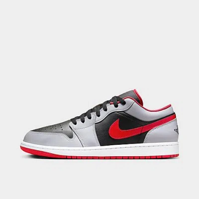 Nike Jordan Men's Air Retro 1 Low Casual Shoes In Black/fire Red/cement Grey/white