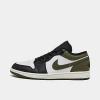 Nike Air Jordan 1 Low Sneakers Black / Medium Olive In Multi