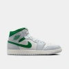 Nike Jordan Men's Air Retro 1 Mid Casual Shoes In Summit White/pure Platinum/sail/pine Green