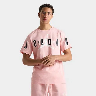 Nike Jordan Men's Air Stretch T-shirt Size 2xl 100% Cotton In Pink