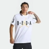 Nike Jordan Men's Air Stretch T-shirt In White/metallic Gold/black