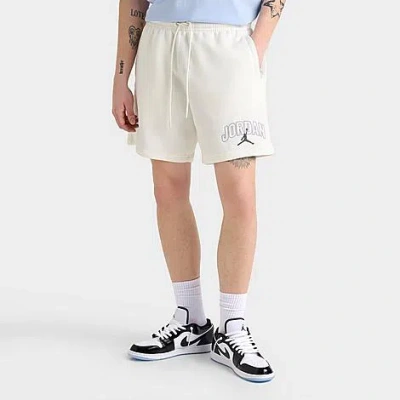 Nike Jordan Men's Brooklyn Fleece Graphic Shorts In Sail/dark Grey