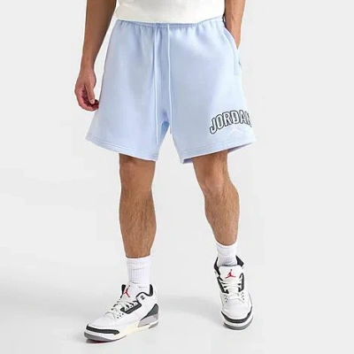 Nike Jordan Men's Brooklyn Fleece Graphic Shorts In Hydrogen Blue/sail