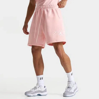 Nike Jordan Men's Brooklyn Fleece Shorts Size 2xl Cotton/polyester/fleece In Pink