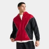Nike Jordan Men's Brooklyn Hooded Draft Jacket In Varsity Red/black/sail/black