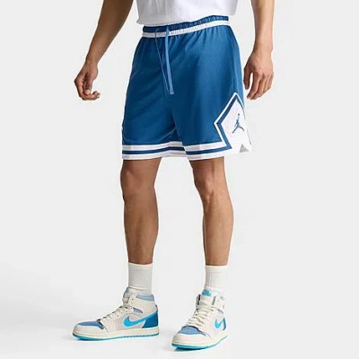 Nike Jordan Men's Dri-fit Sport Diamond Basketball Shorts In Industrial Blue/white/white/industrial Blue