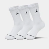Nike Jordan Men's Everyday Crew Socks (3-pack) In White