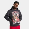 Nike Black Jordan Flight Fleece Hoodie In Off Noir