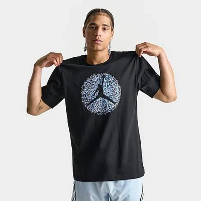 Nike Jordan Men's Flight Essentials Pointillism Logo Graphic T-shirt In Black