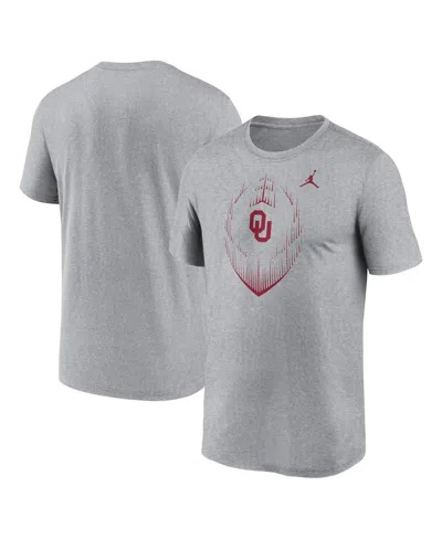 Nike Jordan Men's Heather Gray Oklahoma Sooners Primetime Legend Icon Performance T-shirt
