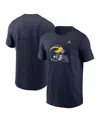 Nike Jordan Men's Michigan Wolverines Primetime Evergreen Alternate Logo T-shirt In Navy