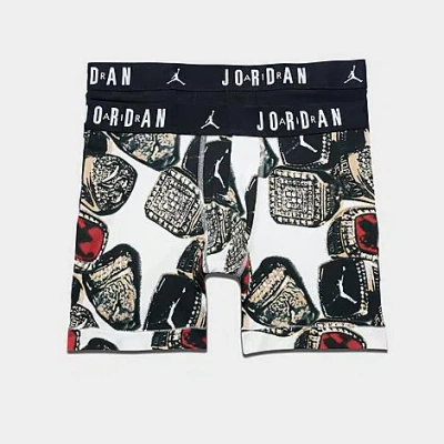 Nike Jordan Men's Mvp Rings Boxer Briefs (2-pack) In Red/black