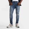 Nike Jordan Men's Craig Sean Stacked Slim Denim Jeans In Stream Blue