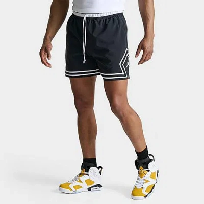 Nike Jordan Men's Sport Dri-fit Woven Diamond Shorts In Black/white/white