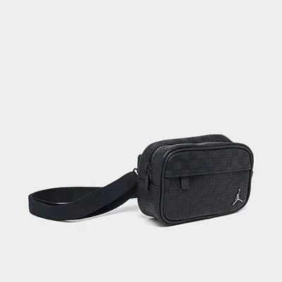 Nike Jordan Monogram Camera Bag (1.5l) In Black Embossed