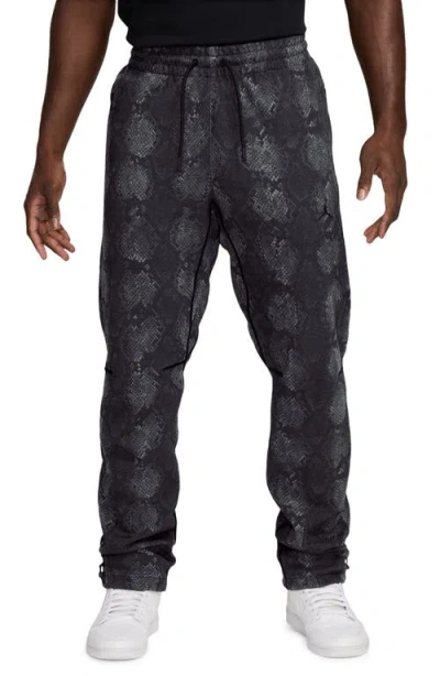 Nike Jordan Snake Print Dri-fit Fleece Sweatpants In Black/black