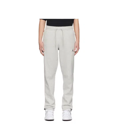 Nike Gray Jordan Sport Hoop Fleece Sweatpants In Grey Heather/black