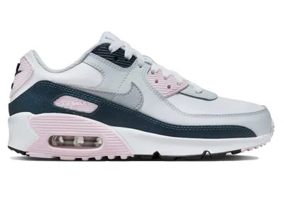 Pre-owned Nike Jordan Stadium 90 Sneakers In White/pink Foam/armory Navy Blue