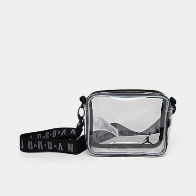 Nike Jordan Stadium Crossbody Bag (1.7l) In Clear/black