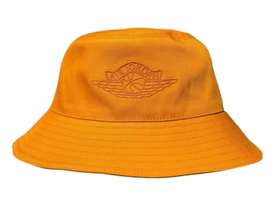 Pre-owned Nike Jordan Wings Collection Bucket Hat In Orange