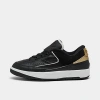 Nike Air Jordan 2 Retro Low In Black/varsity Red/metallic Gold