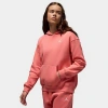 Nike Jordan Women's Brooklyn Fleece Hoodie In Pink Salt/white
