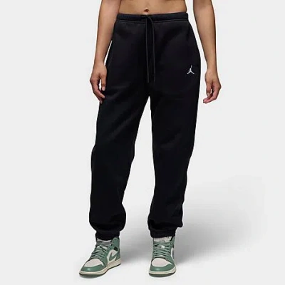 Nike Jordan Women's Brooklyn Fleece Pants In Black/white