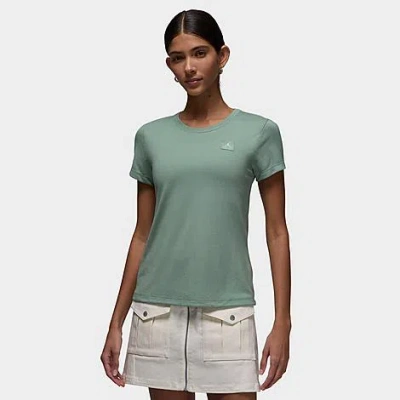 Nike Jordan Women's Essentials Slim Short-sleeve T-shirt In Jade Smoke