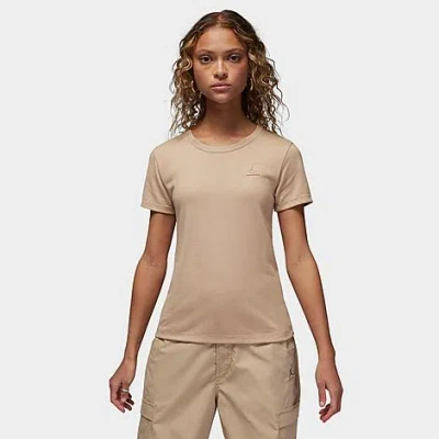Nike Jordan Women's Essentials Slim Short-sleeve T-shirt In Neutral