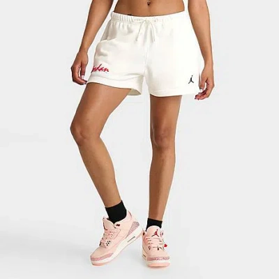 Nike Jordan Women's Mvp Brooklyn Fleece Shorts In Sail/black