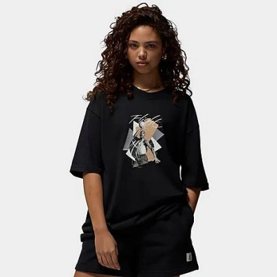 Nike Jordan Women's Oversized Graphic T-shirt In Black