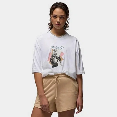 Nike Jordan Women's Oversized Graphic T-shirt In White