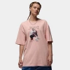 Nike Jordan Women's Short-sleeve Oversized Graphic T-shirt In Pink Glaze