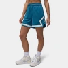 Nike Jordan Women's Sport 4" Diamond Basketball Shorts In Industrial Blue/industrial Blue/barely Green/barely Green
