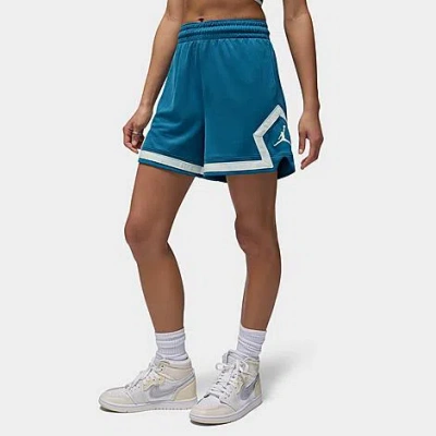 Nike Jordan Women's Sport 4" Diamond Basketball Shorts In Blue