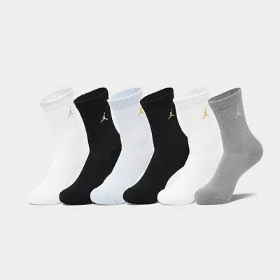Nike Kids' Jordan Youth Everyday Essentials Crew Socks (6-pack) In Multi