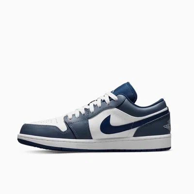 Nike Jordan耐克秋冬男鞋复古篮球鞋aj1白蓝低帮运动滑板鞋553558-414 In Blue