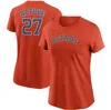 Nike Women's Jose Altuve Orange Houston Astros Name And Number T-shirt In Orange