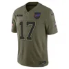 Nike Josh Allen Buffalo Bills Salute To Service  Men's Dri-fit Nfl Limited Jersey In Brown