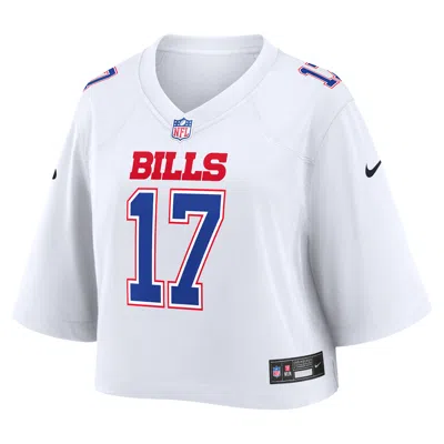 Nike Josh Allen Buffalo Bills  Women's Nfl Cropped Tundra Game Jersey In White
